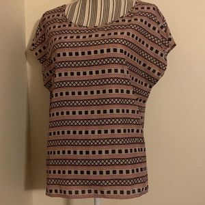 White + Warren- Business Casual Patterned Shirt